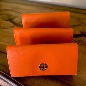 Set of 3 Tory Burch sunglass cases